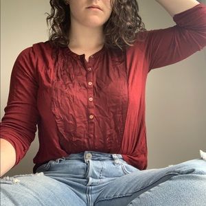 Lucky Brand red button shirt